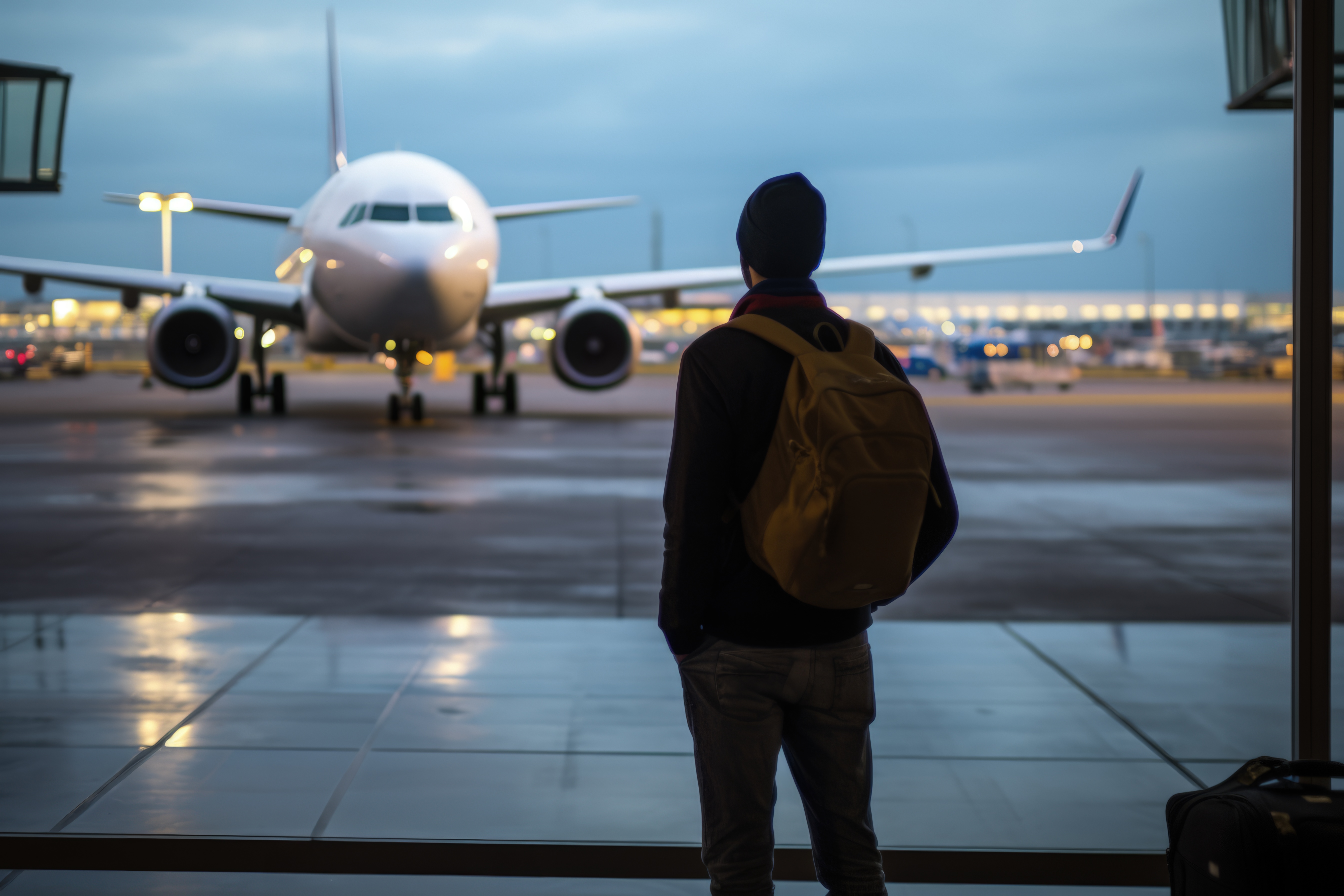 close up man prepared for flight